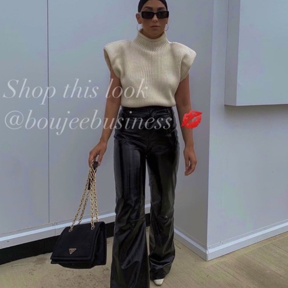 ZARA BNWT Shoulder Pad Knit Top - Picture 4 of 14